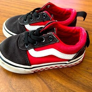 Vans Toddler Slip On Black Red White with Checkers. Size 5.5.